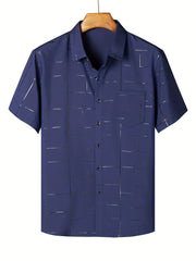 Men's Casual Button Up Shirt Short Sleeve Summer Top