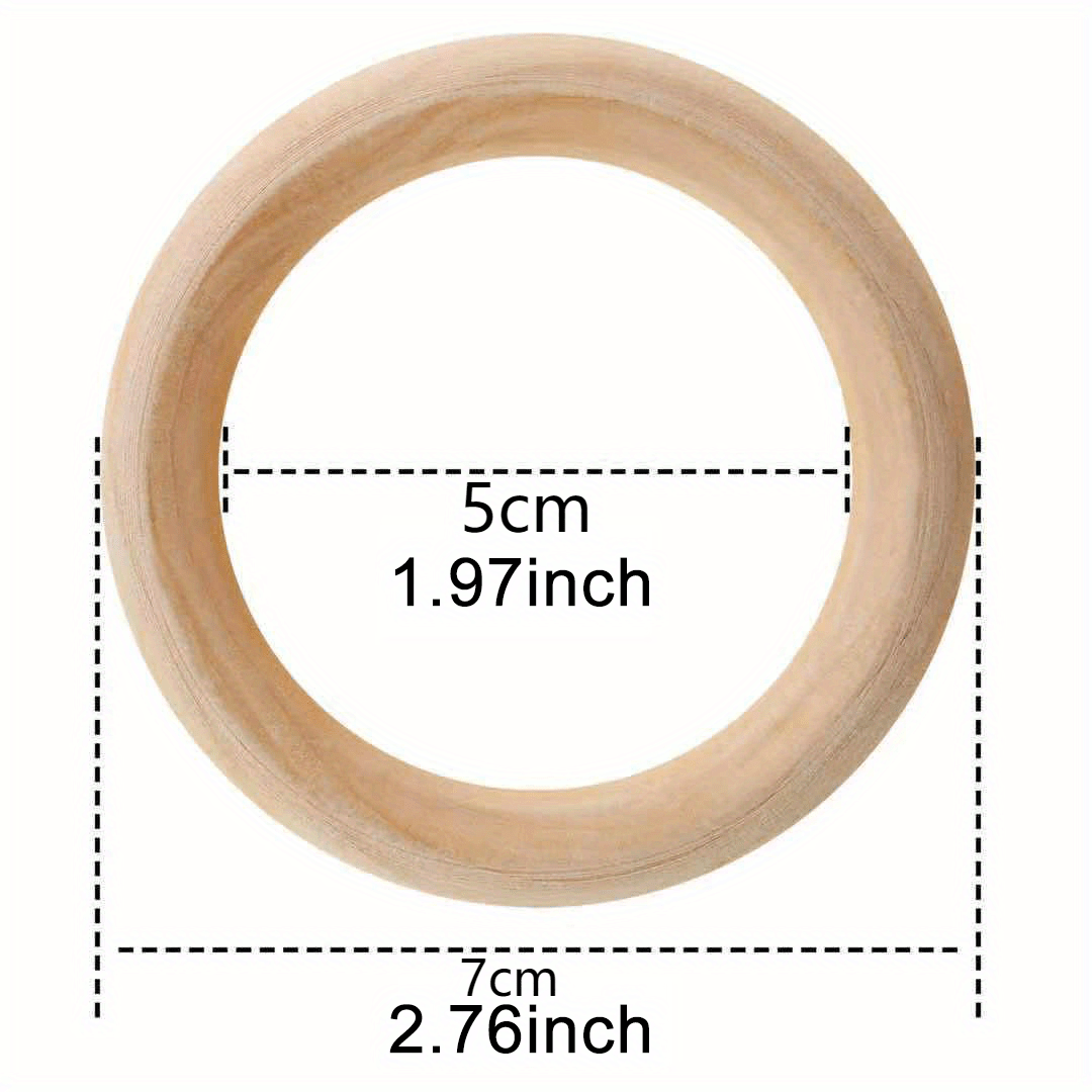 Wooden Rings For Crafts Macrame DIY Making Party Supplies