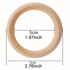 Wooden Rings For Crafts Macrame DIY Making Party Supplies