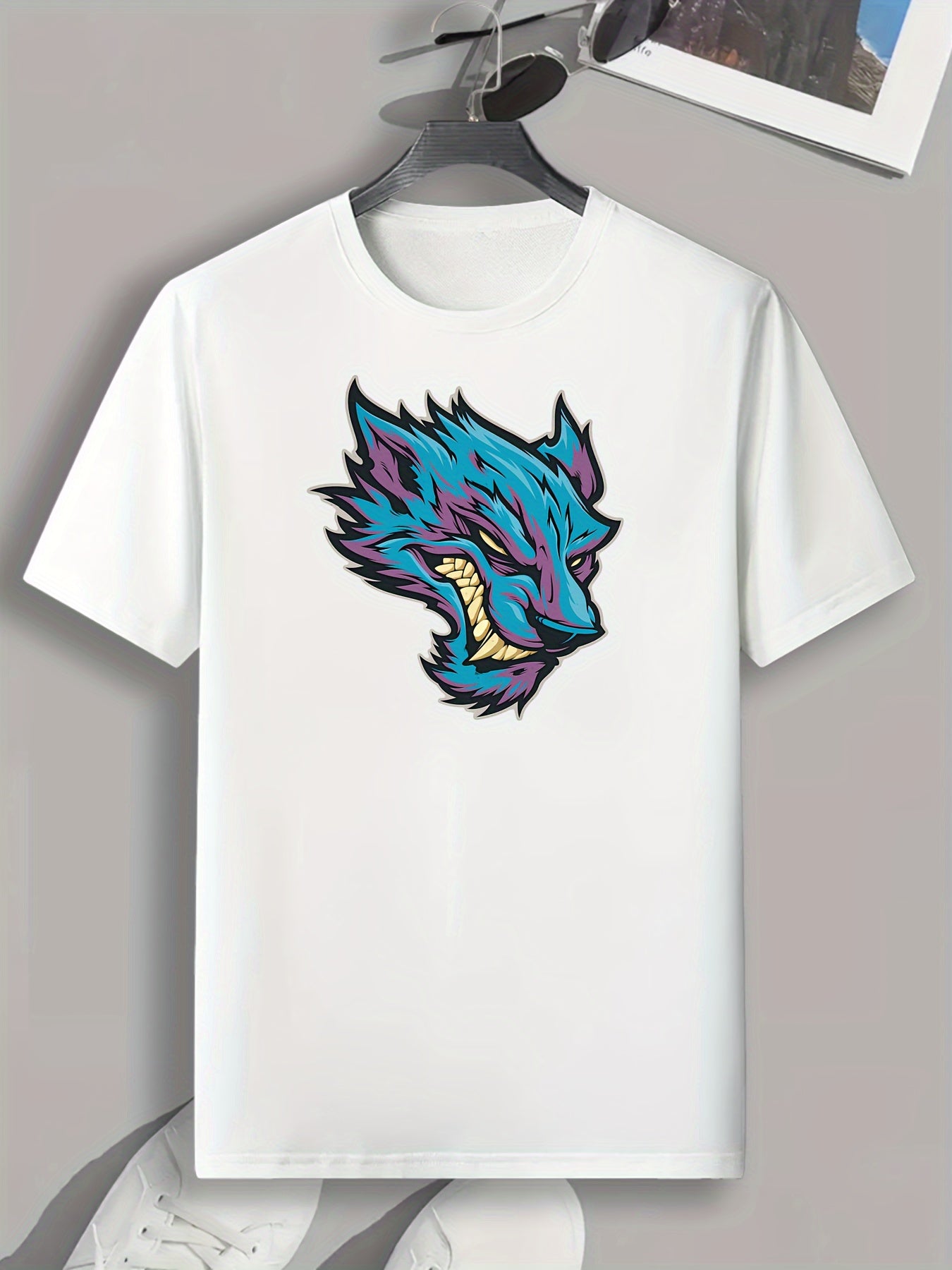 Men's Animal Print Comfy T-Shirt for Outdoor Summer
