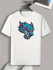 Men's Animal Print Comfy T-Shirt for Outdoor Summer