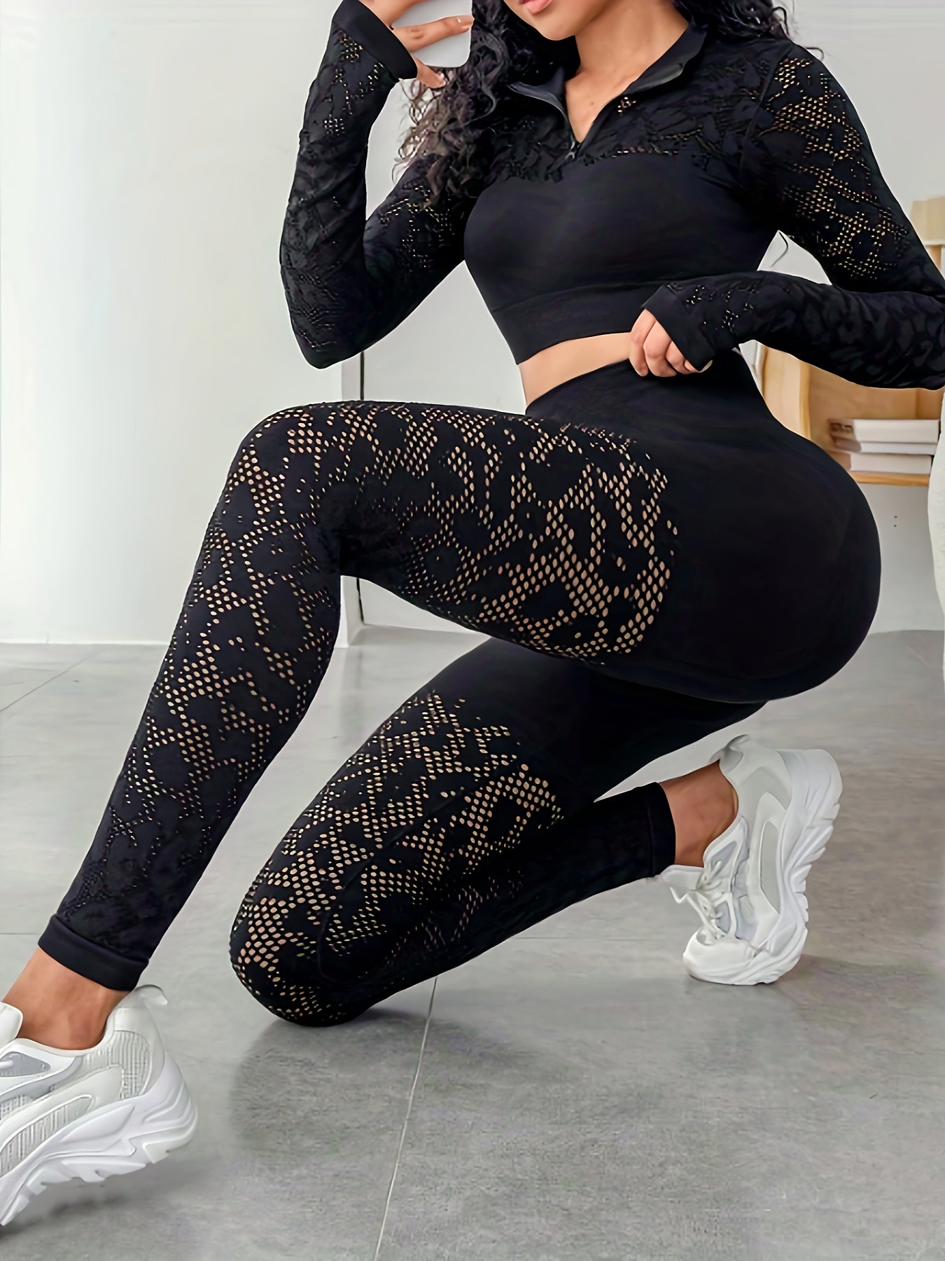 High Waist Yoga Leggings Breathable Fitness Running Pants