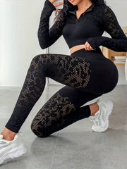 High Waist Yoga Leggings Breathable Fitness Running Pants