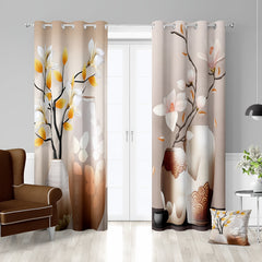 Floral Print Curtain Window Curtain for Home Decoration