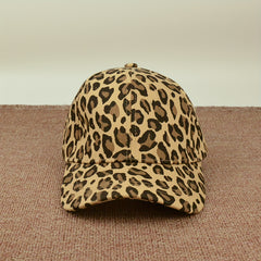 Adjustable Cotton Leopard Style Mens Peaked Cap for Outdoor Activities