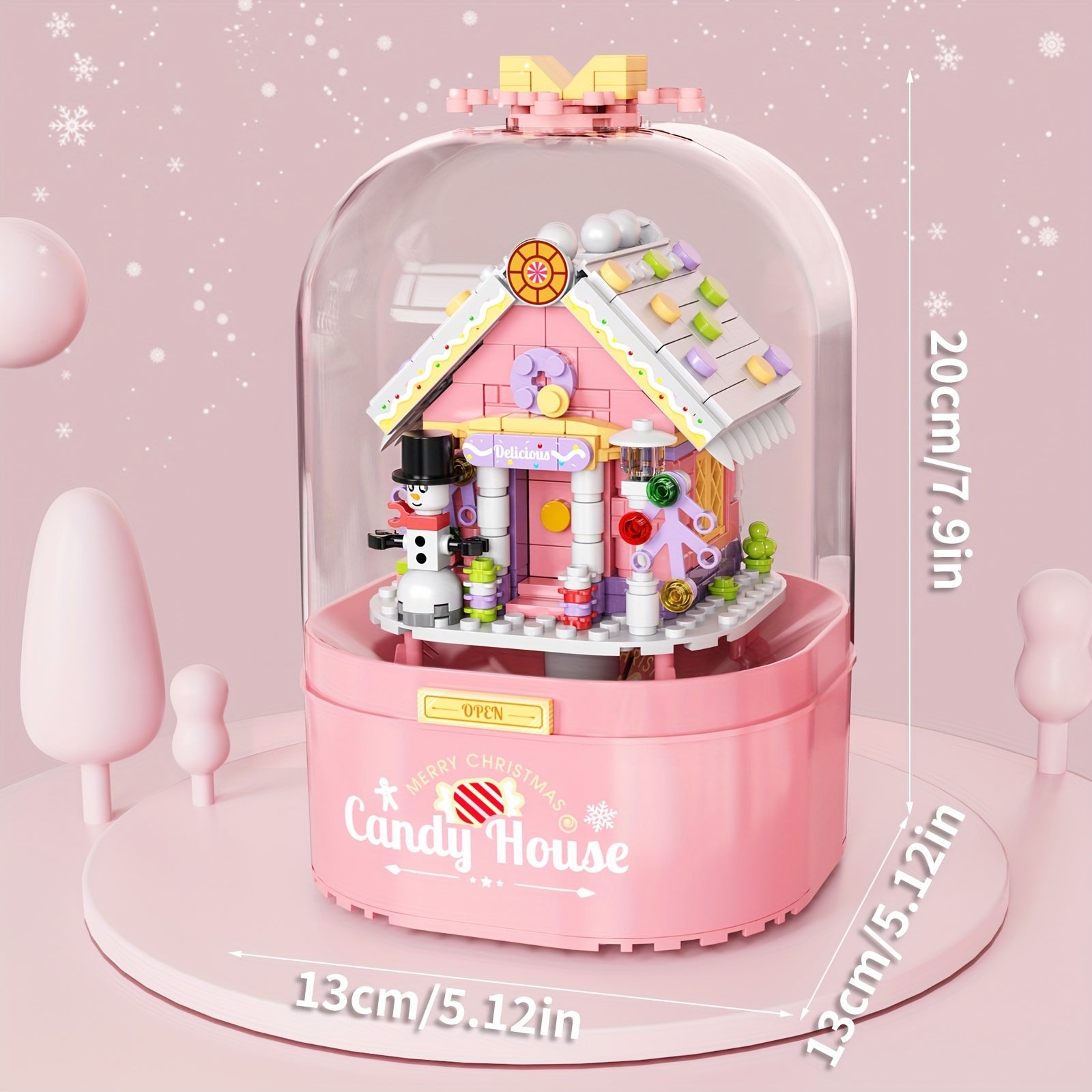 Christmas Building Blocks Music Box Kids Toy