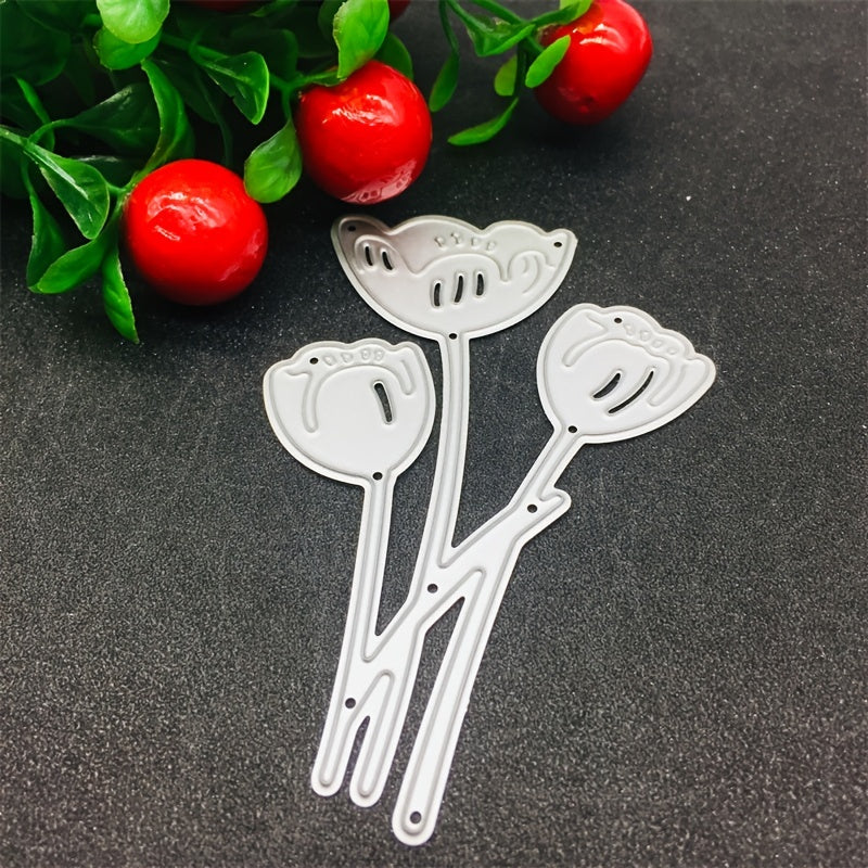 1pc Tulip DIY Metal Carbon Steel Mold Paper Art Embossed Cutting Dies