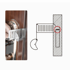 Portable Stainless Steel Door Stopper Punch Security Door Locker