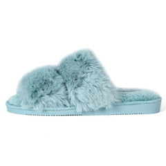 Women's Fuzzy Indoor Slippers Warm & Comfy Non slip Slides Shoes