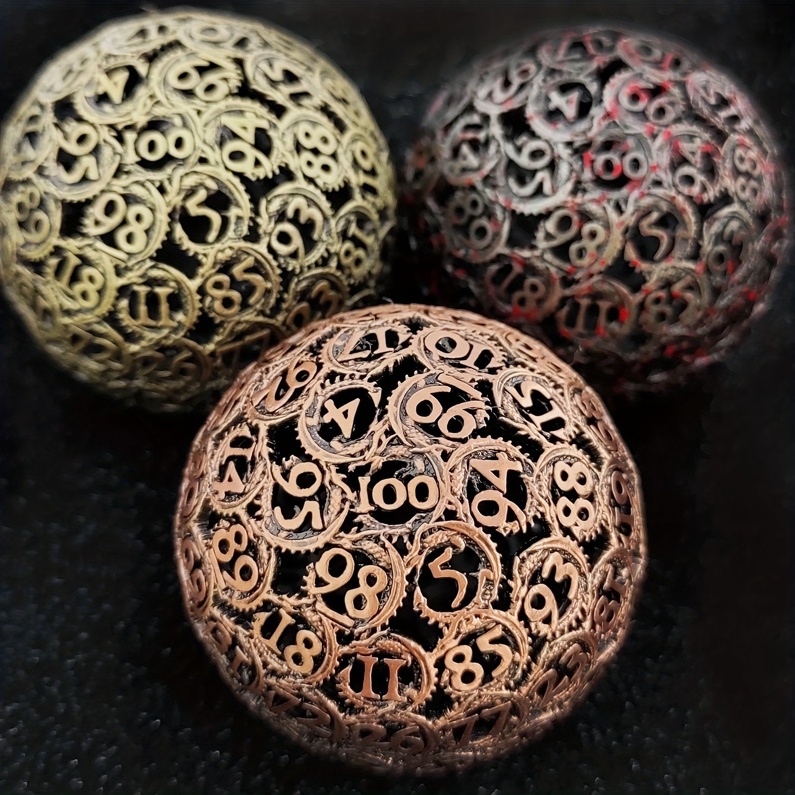 Metal Hollow Dice Polyhedral RPG Accessories Halloween Gift