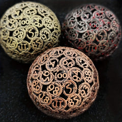 Metal Hollow Dice Polyhedral RPG Accessories Halloween Gift
