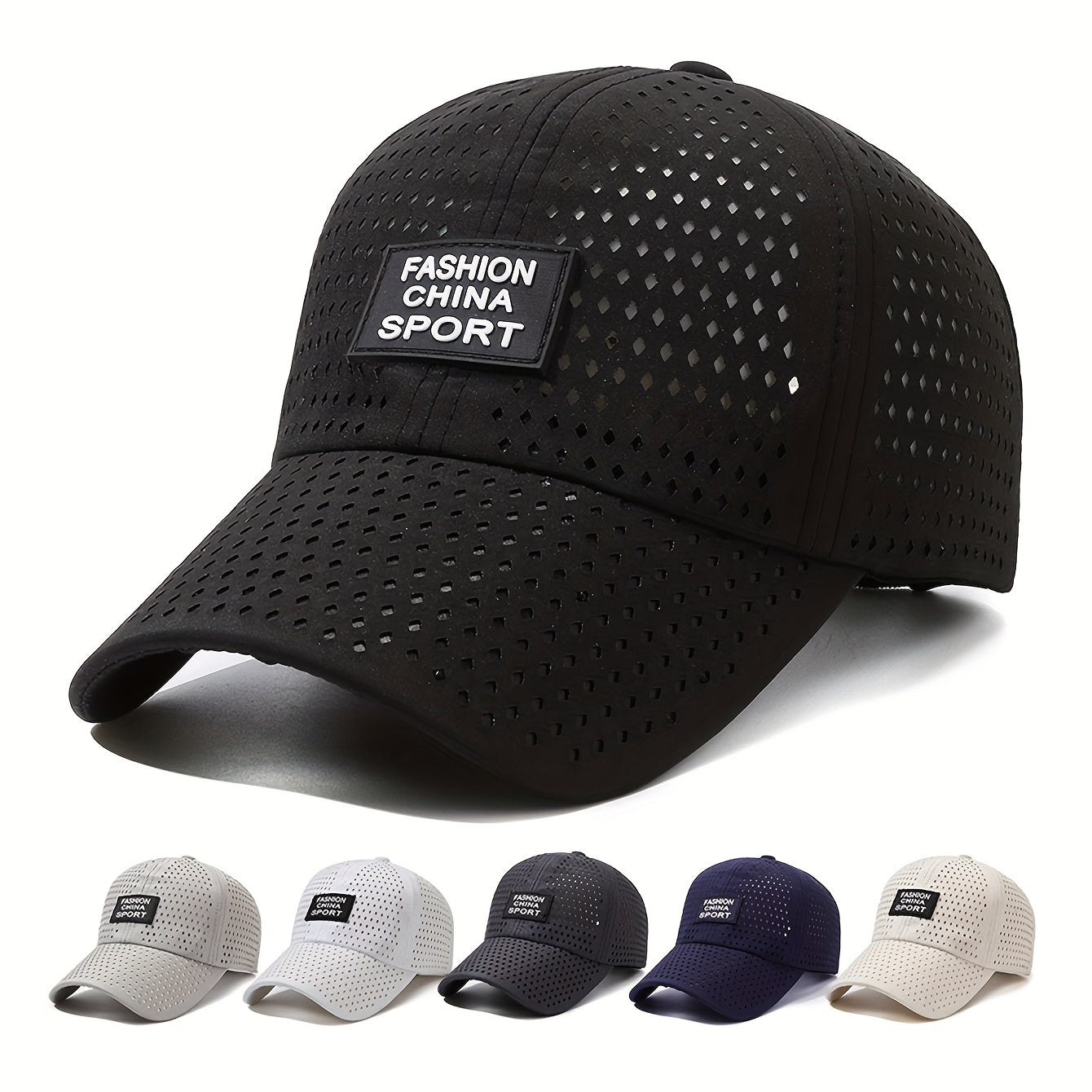 Mesh Breathable Sports Baseball Cap Unisex Thin Quick Drying Dad Hats Adjustable