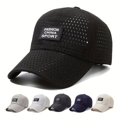 Mesh Breathable Sports Baseball Cap Unisex Thin Quick Drying Dad Hats Adjustable