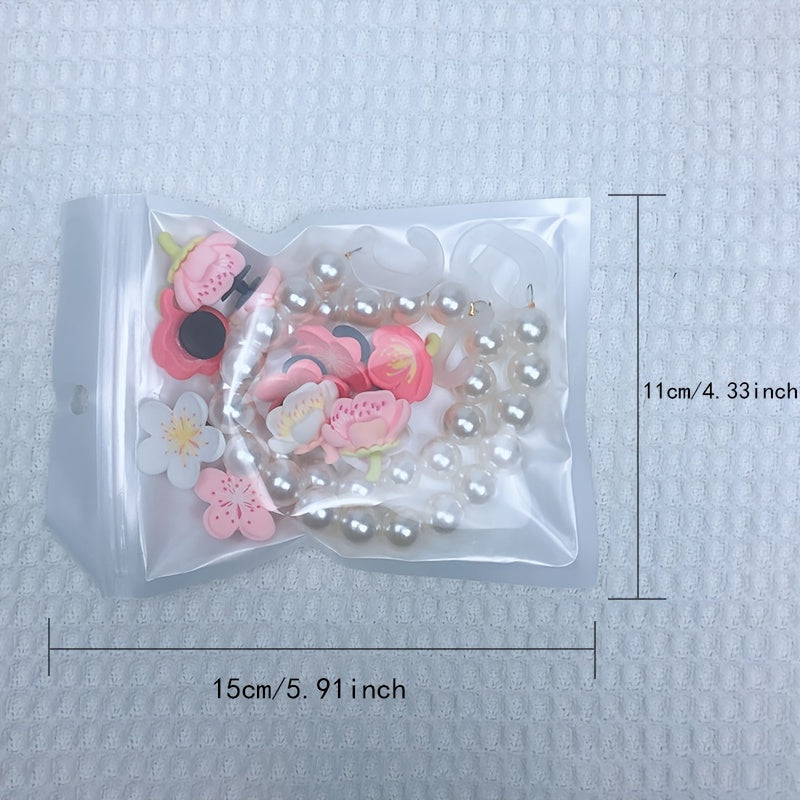 Peach Blossom Hole Shoes Accessories Pearl Necklace