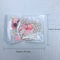 Peach Blossom Hole Shoes Accessories Pearl Necklace
