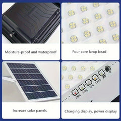 High Power Solar Street Lamp Light Control Remote Control Timing Spotlight