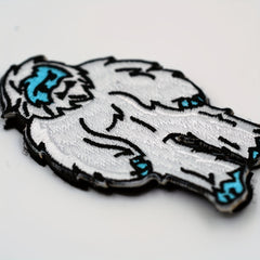 Snow Man Embroidered Morale Patch PVC Applique Fastener Hook & Loop