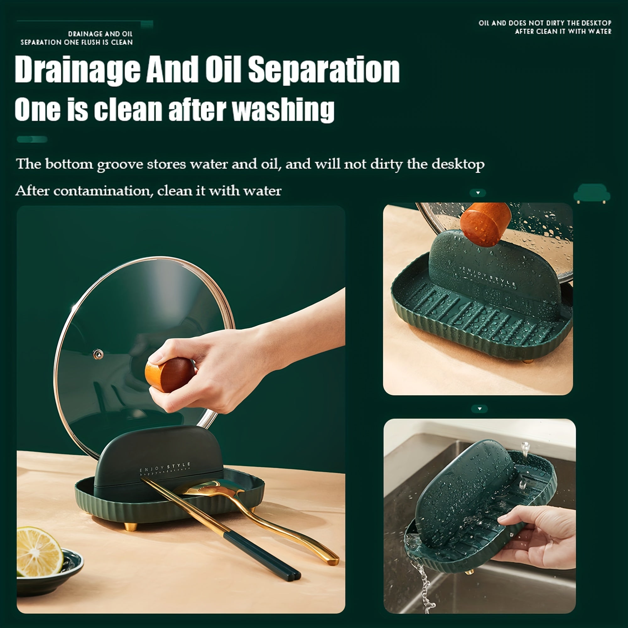 Spoon Rest for Stove Top Cooking and Countertop Utensils