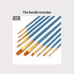 10Pcs Art Brushes Set Painting Watercolor Brushes School Stationery Painting Sup