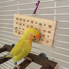 Parrot Bird Chewing Toy 30 Keys Hanging Wood Keyboard Toy