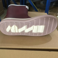 Solid Quick Drying Flat Rain Boots Waterproof Non Slip Thickened Outdoor PVC Cas
