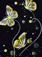 Butterfly Print Skinny Capris Leggings for Women