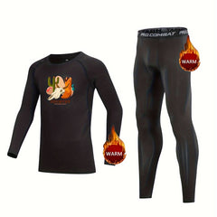 Kids Compression Fleece Sets, Football Pattern