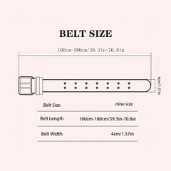 Men's Casual Sport Belt Double Row Holes