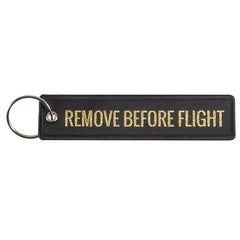 Remove Before Flight Airplane Embroidery Backpack Keychain