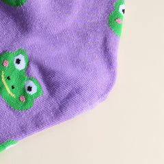 Funny Frog Pattern Socks Women's Mid Tube Stockings