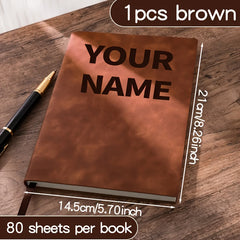 Personalized A5 Diaries & Notebooks - Soft PU Leather Cover