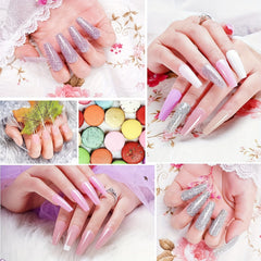 Dip Powder Nail Kit 12 Colors Dip Manicure Pure And Glitter Dipping Powder