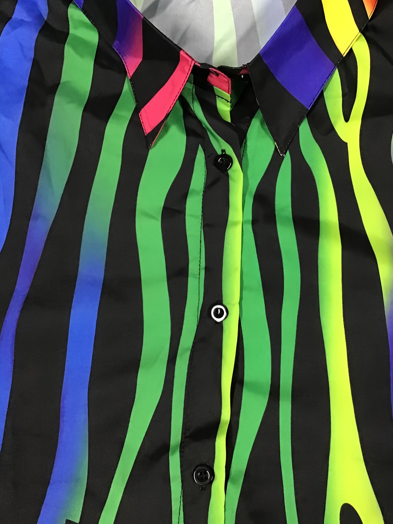 Ombre Stripe Long Sleeve Shirt Dress