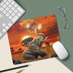 Cute Elephant Gaming Mouse Pad for Women, Non-Slip Rubber Mat