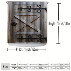 Vintage Metal Wooden Door Shower Curtain