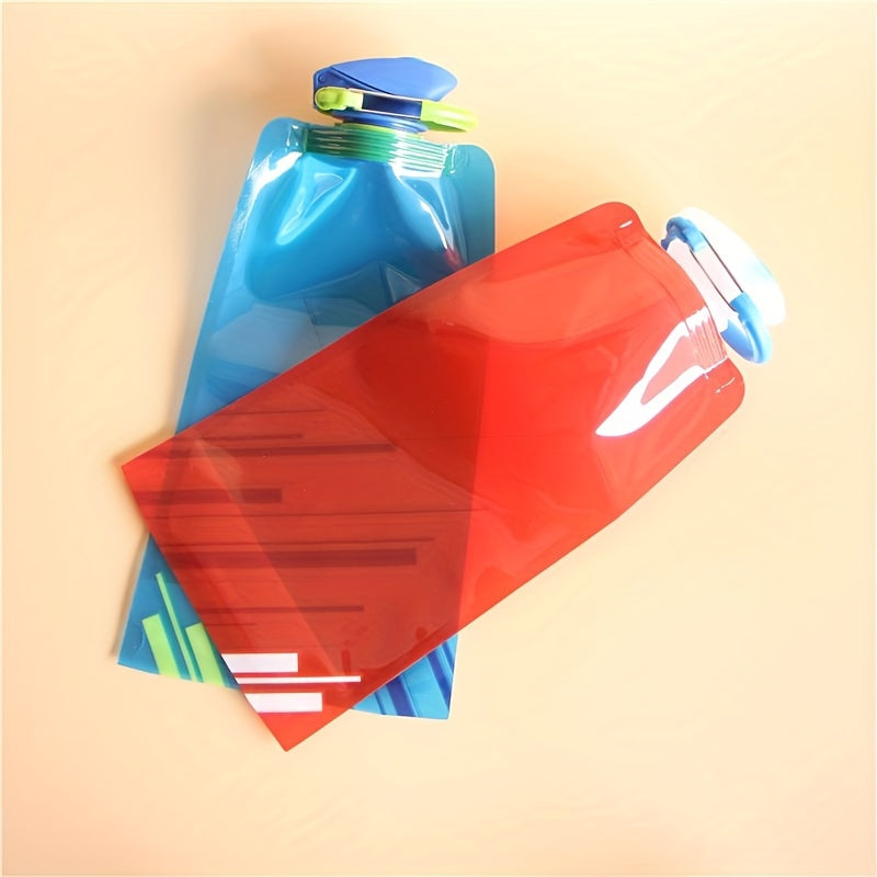 700ML Sports Folding Water Bag Portable Plastic Bottle