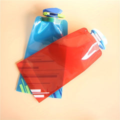 700ML Sports Folding Water Bag Portable Plastic Bottle