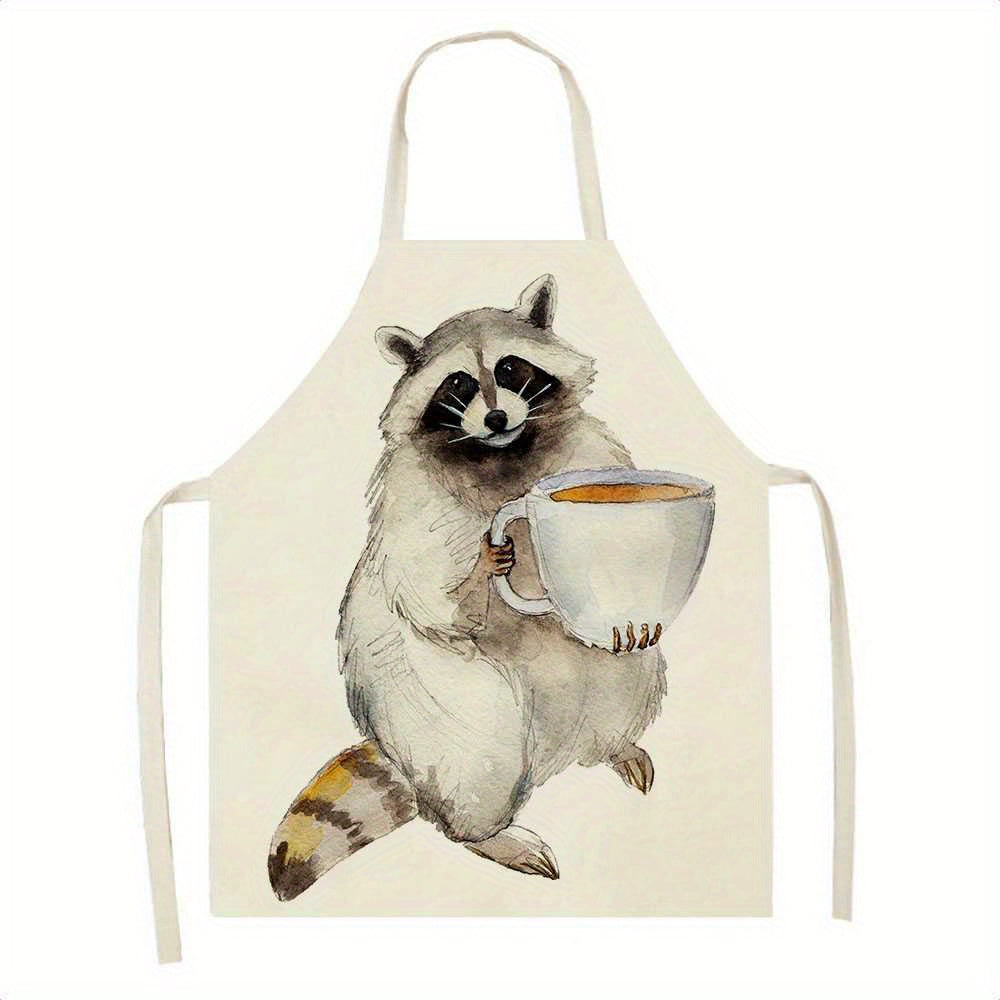 Cute Animals Pattern Apron Sleeveless Kitchen Apron for Women