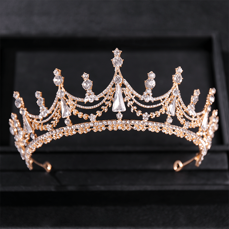 Rhinestone Princess Tiara Crystal Headbands Wedding Party