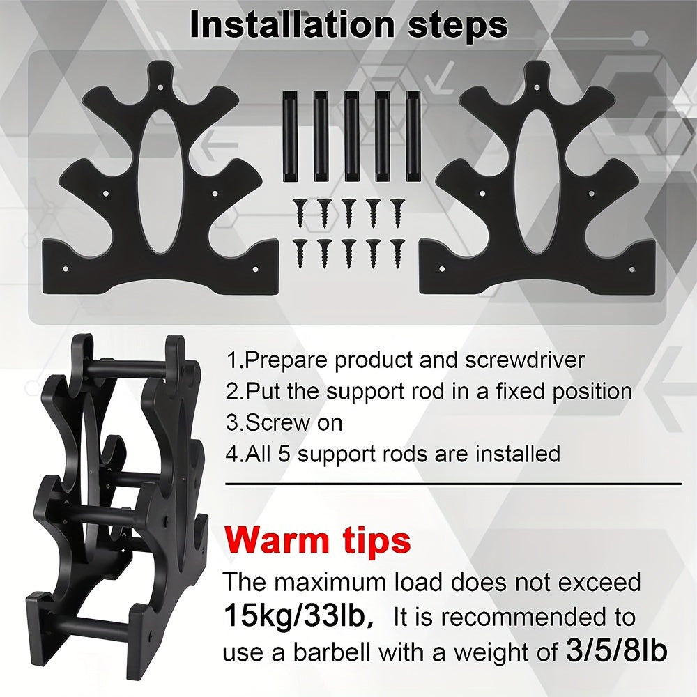 3 Tier Dumbbell Rack for Home & Gym Holds up to 88 KG Without Dumbbells