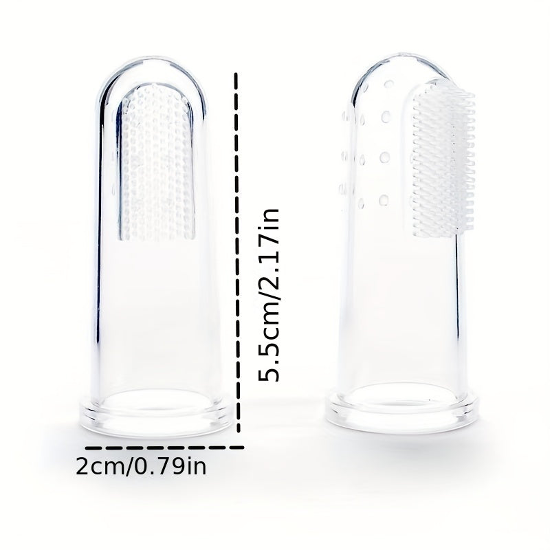 EasyClean Pet Finger Toothbrush for Dogs Gentle Dental Care Soft Bristles