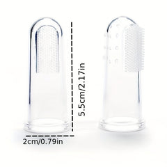 EasyClean Pet Finger Toothbrush for Dogs Gentle Dental Care Soft Bristles