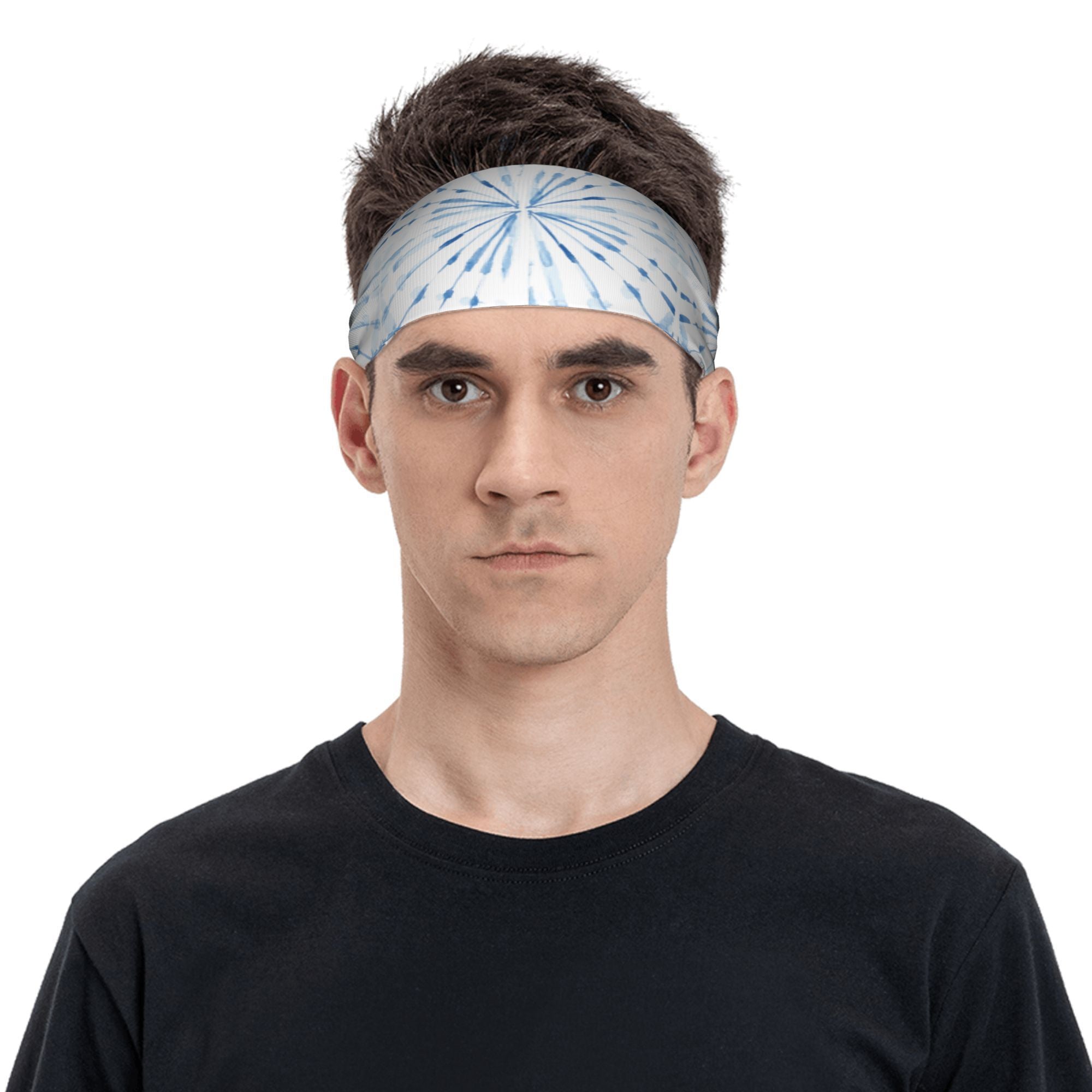 Men's Tie Dye Floral Headband Stretchy Fit Gym Halloween