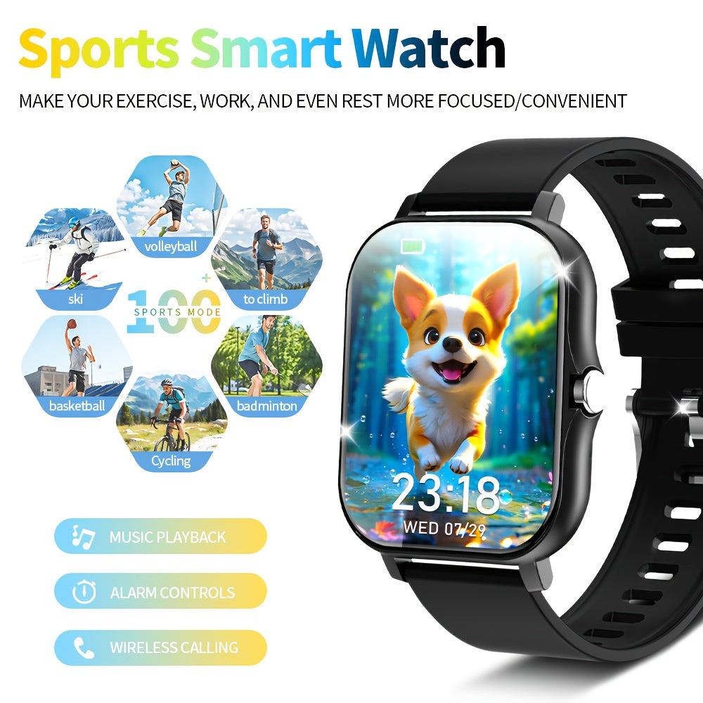 Wireless Smartwatch with Multiple Sports Modes & Camera Control