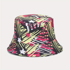Funny Double-Sided Bucket Hat Hawaiian Vacation Sunshade Hat