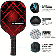 Lightweight Pickleball Paddle Set of 4 with 6 Balls and Bag