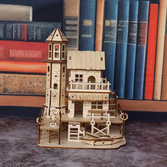3D Fisherman's Cabin Wooden Assembly Model Kit DIY Puzzle Fishing Village