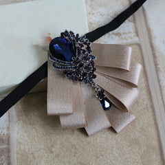 Artificial Diamond Collar Flower Men's Bow Tie Wedding Groom