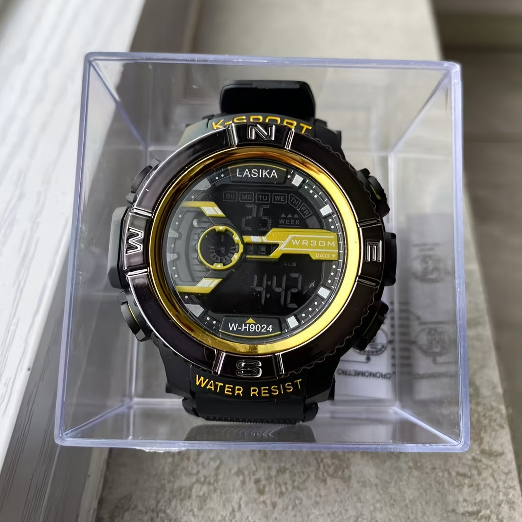 Boys' Digital Sport Watch, Red, IPX7 Swimming Watch with Stopwatch