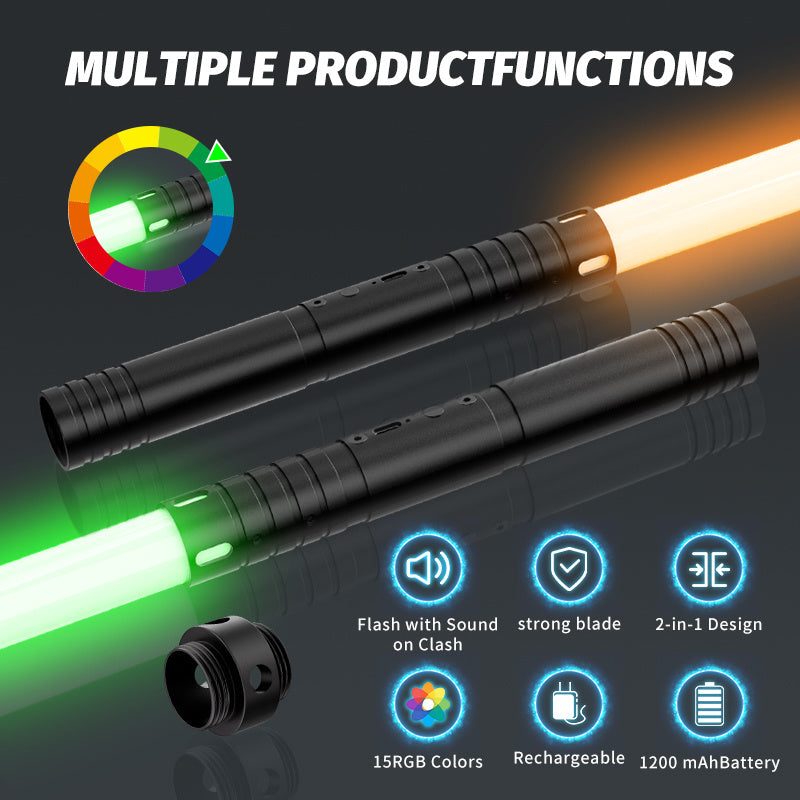 RGB Light Sword 15 Lights Breathing Mode USB Rechargeable